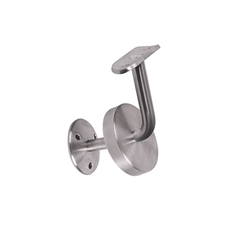 Equerre de rampe - Support mural fixe avec cache vis Ø42,4mm INOX316