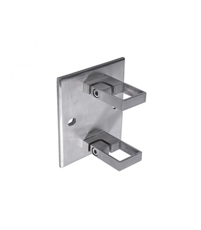 Platine carrée et anneaux de serrage INOX316