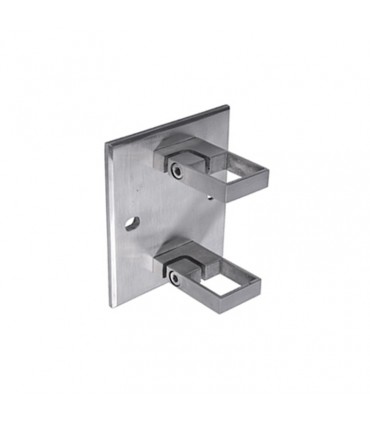 Platine carrée et anneaux de serrage INOX316