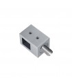 Connecteur en applique pour carré de 12x12mm sur tube 40x40mm ou plat en INOX 316