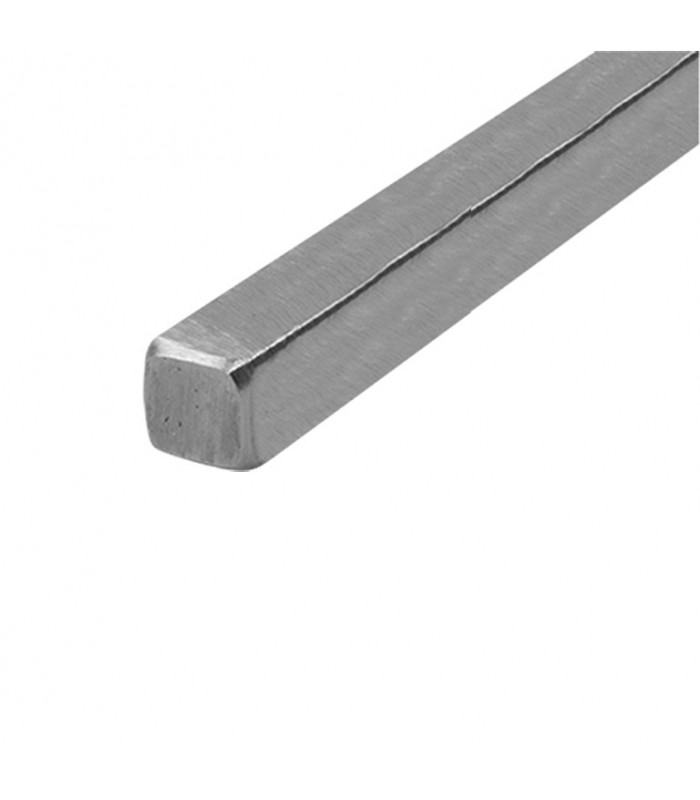 Carré plein 12x12mm acier INOX316 brossé grain 320 longueur 3m