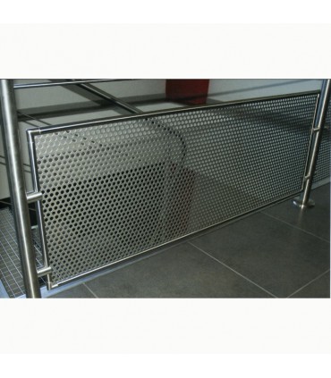 Pince à tôle Ø42,4mm pour profil d'encadrement Ø10mm INOX304