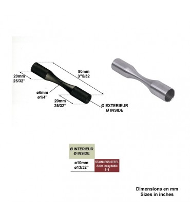 Raccord d'angle flexible ø10mm INOX 316