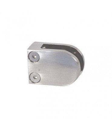 Pince à verre ronde 40x50mm en acier INOX 316 pour plat ou poteau carré