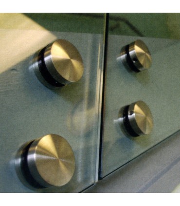 Pince à verre entretoise ø70mm en acier INOX 316 pour verres 8 à 12,76mm