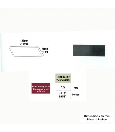 Plaque de finition latérale pour rail avec fixation au sol