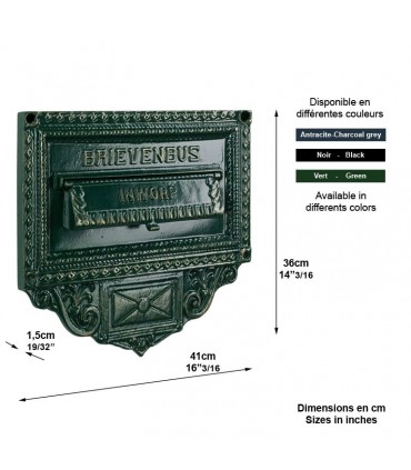 Façade de boite aux lettres B3A 36cm