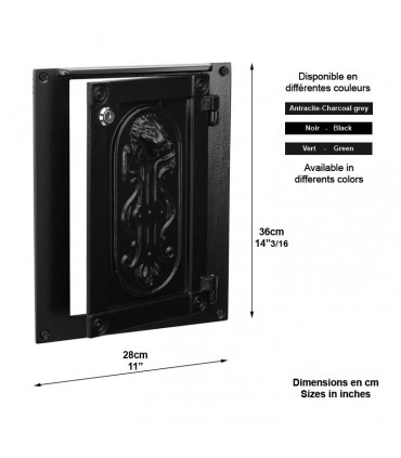 Façade de boite aux lettres décorative murale 36cm