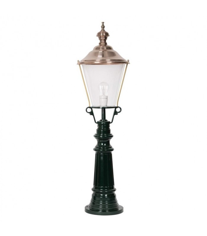 Luminaire extérieur TIMOR cuivre rond sur pied 105cm