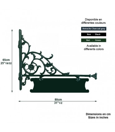 Enseigne en drapeau pour commerce 65cm