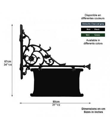 Enseigne en drapeau pour commerce 87cm