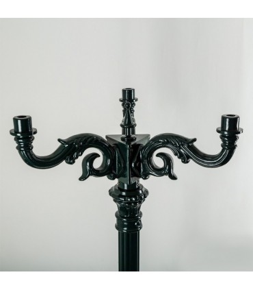 Réverbère PARIS 3 points lumineux sur poteau. H248cm