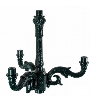 Réverbère MILANO 4 points lumineux sur poteau. H290cm