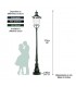 Lampadaire LEIDEN sur poteau. H376cm