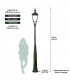 Lampadaire BRIELLE sur poteau. H355cm