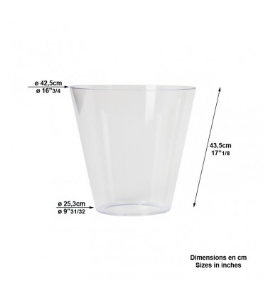 Vitre en plexiglass pour luminaire rond K1. 