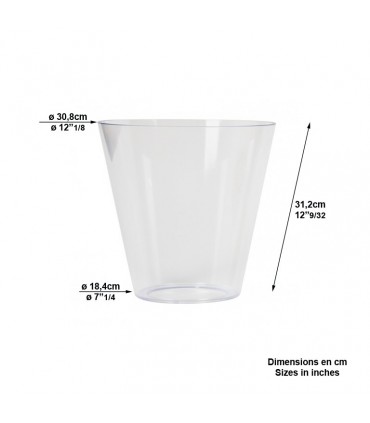 Vitre en plexiglass pour luminaire rond K2. 