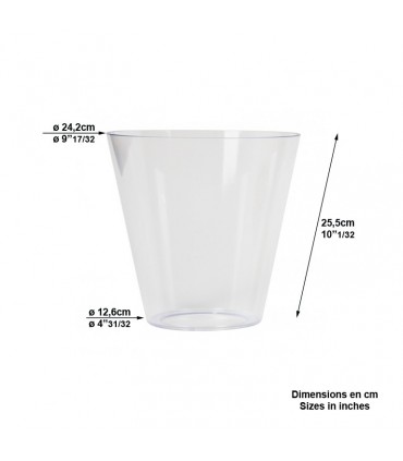 Vitre en plexiglass pour luminaire rond K3. 