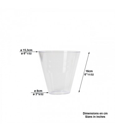 Vitre en plexiglass pour luminaire rond M29. 