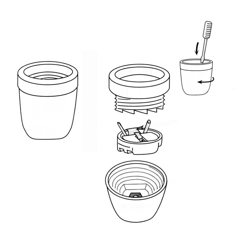 Douille en porcelaine E27 conique avec support dorsal - Douilles