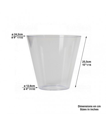 Vitre en verre pour luminaire rond K3. 