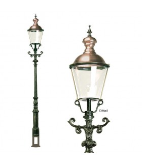 Lampadaire LA HAYE sur poteau.  420cm