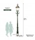 Lampadaire LA HAYE sur poteau.  420cm