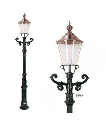 Lampadaire DE ZAAN sur poteau. 220cm