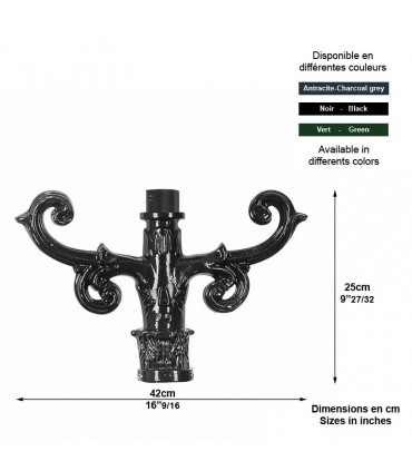 Support d'échelle galbé hauteur 25cm pour poteau de luminaire