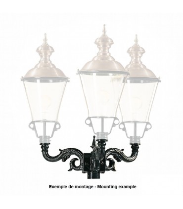 Potence - Réhausse multibras pour 3 luminaires...