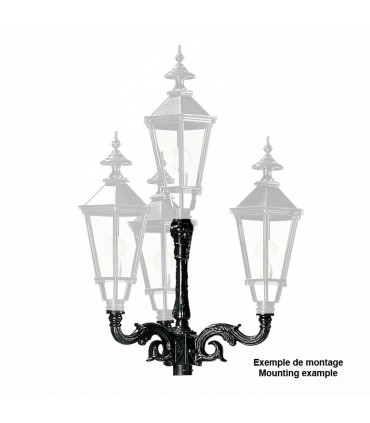Potence - Réhausse multibras pour 4 luminaires