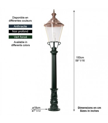 Lampadaire DE RIJP sur potelet 150cm