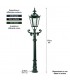 Lampadaire DE BEETS sur potelet 175cm 