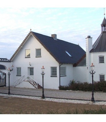 Lampadaire HAMBOURG, 1 point lumineux rond, sur poteau 260cm