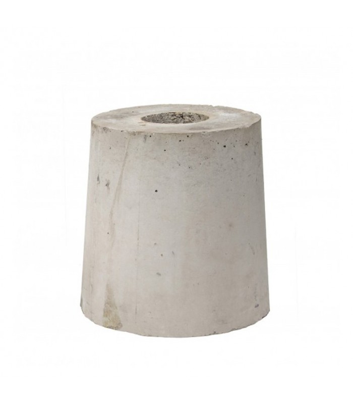 Socle en béton diametre 25cm pour fixation de luminaires