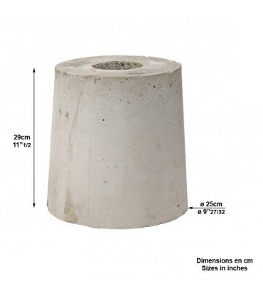 Socle en béton ø 25cm pour fixation de luminaires