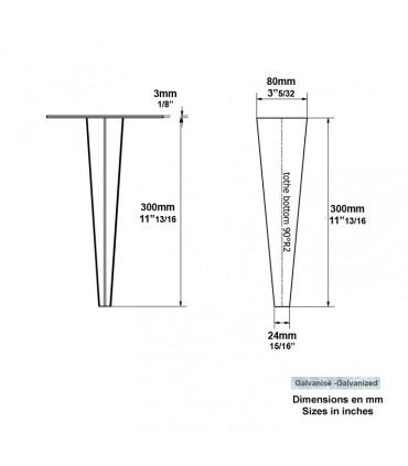 Clé d'ancrage coupe-vent ø 18,5cm pour fixation de luminaires. 
