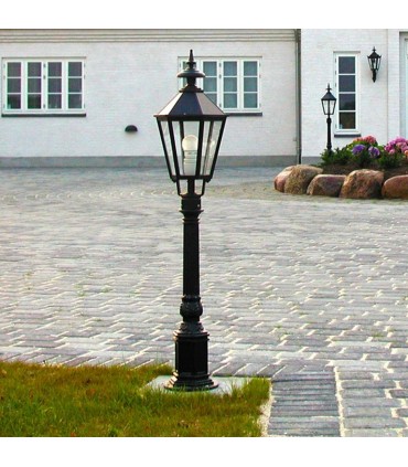 Luminaire de jardin OXFORD 18 hexagonal sur potelet 107cm