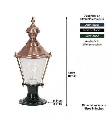 Lampadaire rond C208 posé sur pied 46cm. 