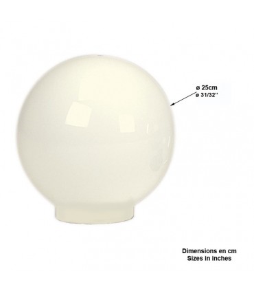 Bol de rechange opaque ø25cm pour luminaire globe 