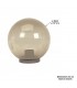 Bol de rechange fumé ø30cm pour luminaire globe
