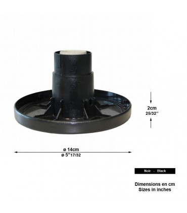 Support de globe plastique pour luminaire boule Ø25cm