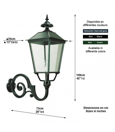 Luminaire SINGEL XL en applique sur console - 108cm