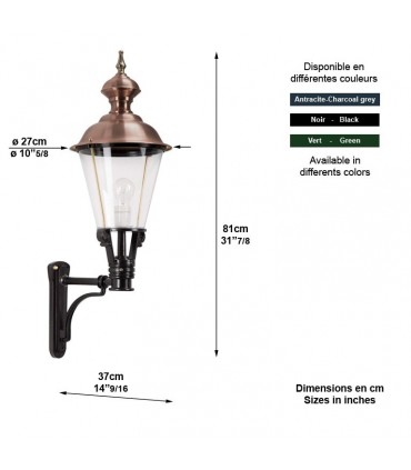 Luminaire SOEST L en applique sur console - 81cm