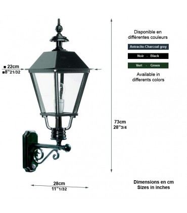 Luminaire PRESTON sur console avec détecteur de mouvement - 73cm
