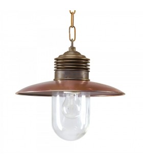 Suspension à chaine AMPERE en bronze 32cm