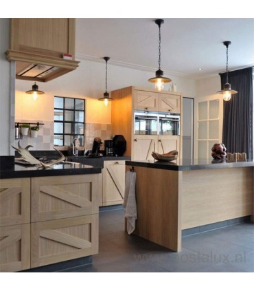 Suspension à chaine AMPERE en bronze 32cm