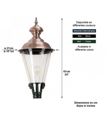 Lanterne ronde K4A 61cm sans pied