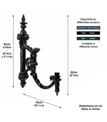 Console CHARLES pour luminaire - lgr 50cm