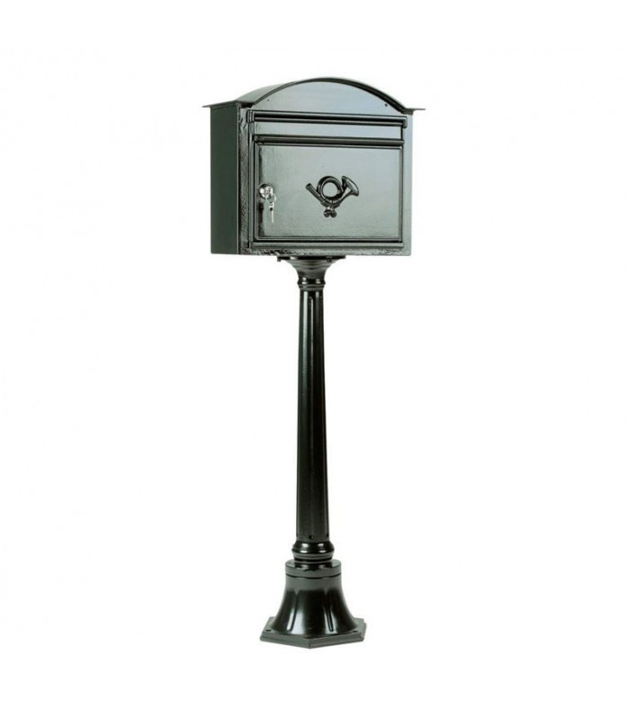 Boite aux lettres B7 montée sur pied hauteur 113cm